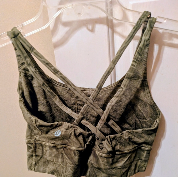 lululemon Energy Bra Ice Wash Moss Green - Picture 5 of 7